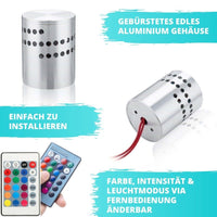 Moderne "Swirl" LED Lampe (8 Farben) Mit Fernbedienung - Waagemann