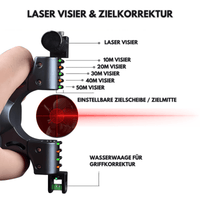 Profi Laser Jachtschleuder Katapult met 50 Tonkogels - Waagemann