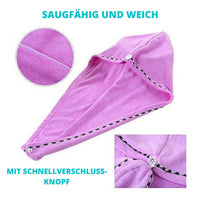 Schnelltrocknende Badetuch-Haube für Haare - Waagemann