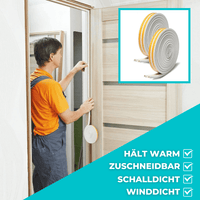 Selbstklebender Zugluftstopper - Türdichtung & Fensterdichtung D-Profil 6m - Waagemann
