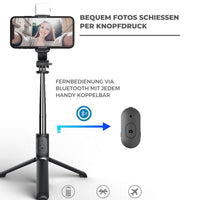 Selfie Stick mit LED Fotolicht & Bluetooth Fernbedienung - Waagemann