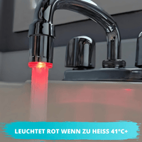 Smarte LED-Wasserhahndüse mit Dynamo – Wechselt Farben nach Temperatur - Waagemann