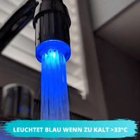Smarte LED-Wasserhahndüse mit Dynamo – Wechselt Farben nach Temperatur - Waagemann