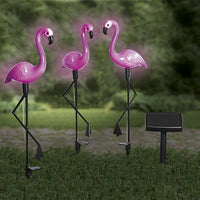 Solar Flamingo-Gartenleuchten 3er Set - Waagemann