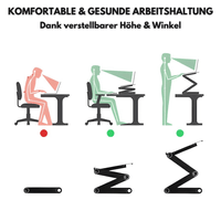 StandingDeskPro - 360° Verstellbarer Ergonomischer Stehtisch - Waagemann