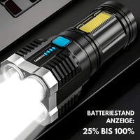 Superstarke 5 Modi USB AKKU Taschenlampe mit Arbeitslicht 2 - Waagemann