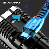 Superstarke 5 Modi USB AKKU Taschenlampe mit Arbeitslicht 2 - Waagemann