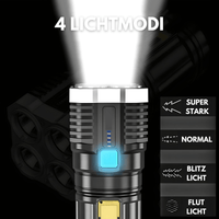 Superstarke 5 Modi USB AKKU Taschenlampe mit Arbeitslicht 2 - Waagemann