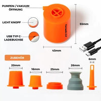 Tornado 2.0 - Revolutionäre 3-in-1 Mini Elektro Luftpumpe - Waagemann