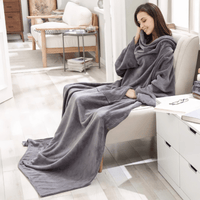 Tragbare Fleece Decke mit Bauchtasche 150 x 200cm - Waagemann