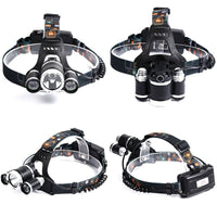 Waagemann 4 Modi LED Stirnlampe mit USB-Akku - Waagemann