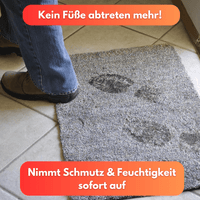 WAAGEMANN Hunde Schmutzfangmatte Saugfähig Waschbar Ohne Rand Rutschfest (70x45cm) - Waagemann