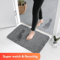 WAAGEMANN Hunde Schmutzfangmatte Saugfähig Waschbar Ohne Rand Rutschfest (70x45cm) - Waagemann