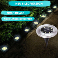Wasserfeste Edelstahl LED Solar Bodenleuchten mit Lichtsensor (4er Set) - Waagemann