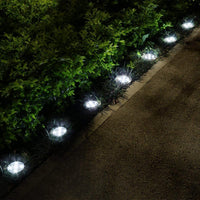 Wasserfeste Edelstahl LED Solar Bodenleuchten mit Lichtsensor (4er Set) - Waagemann