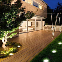 Wasserfeste Edelstahl LED Solar Bodenleuchten mit Lichtsensor (4er Set) - Waagemann