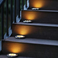 Wasserfeste Edelstahl LED Solar Bodenleuchten mit Lichtsensor (4er Set) - Waagemann