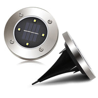 Wasserfeste Edelstahl LED Solar Bodenleuchten mit Lichtsensor (4er Set) - Waagemann