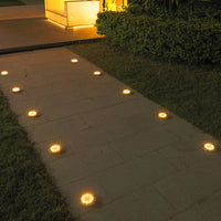Wasserfeste Edelstahl LED Solar Bodenleuchten mit Lichtsensor (4er Set) - Waagemann