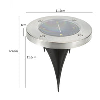 Wasserfeste Edelstahl LED Solar Bodenleuchten mit Lichtsensor (4er Set) - Waagemann