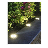 Wasserfeste Edelstahl LED Solar Bodenleuchten mit Lichtsensor (4er Set) - Waagemann