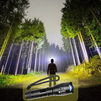 XtremeBeam OLD - Superhelle Taktische Cree-LED Taschenlampe mit Akku + Ladekabel - Waagemann