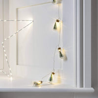 Zauberhafte Miniatur Tannenbaum & Schneekügelchen LED Lichterkette - Waagemann